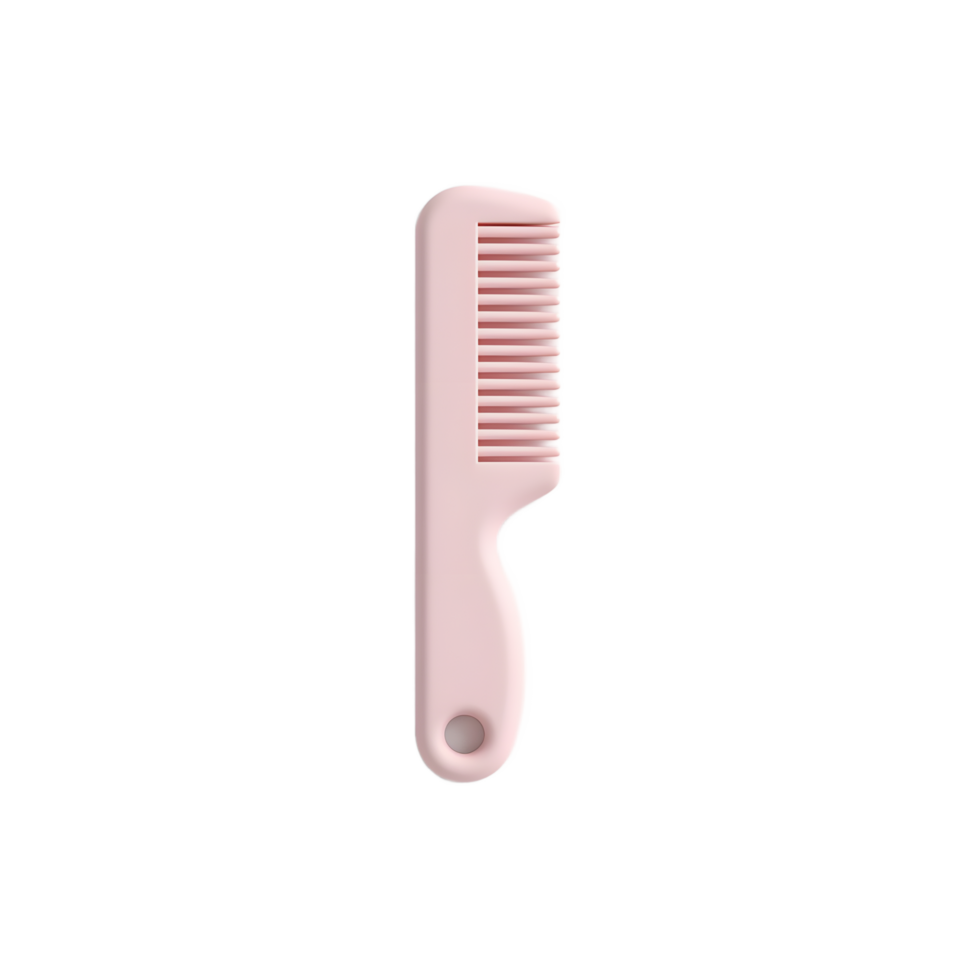 Beautiful Pink Plastic Hair Comb for Styling and Detangling png