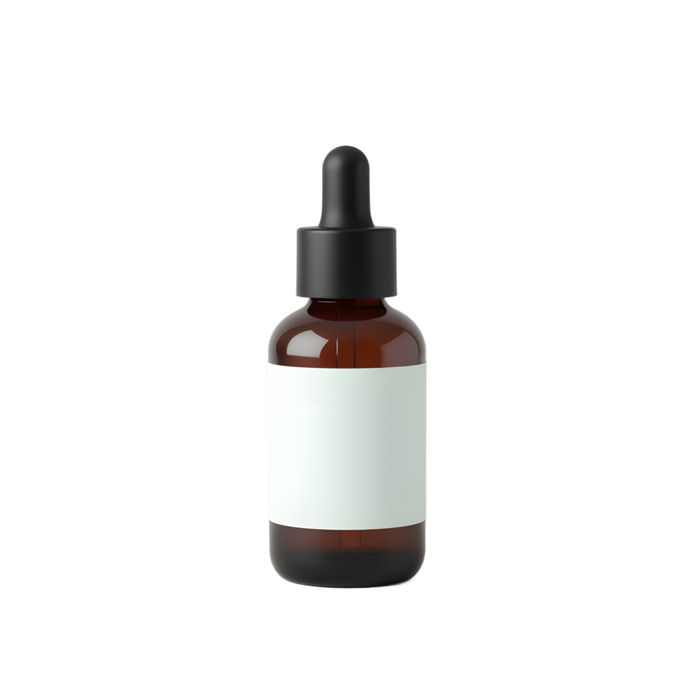 Amber Glass Dropper Bottle Product Mockup png