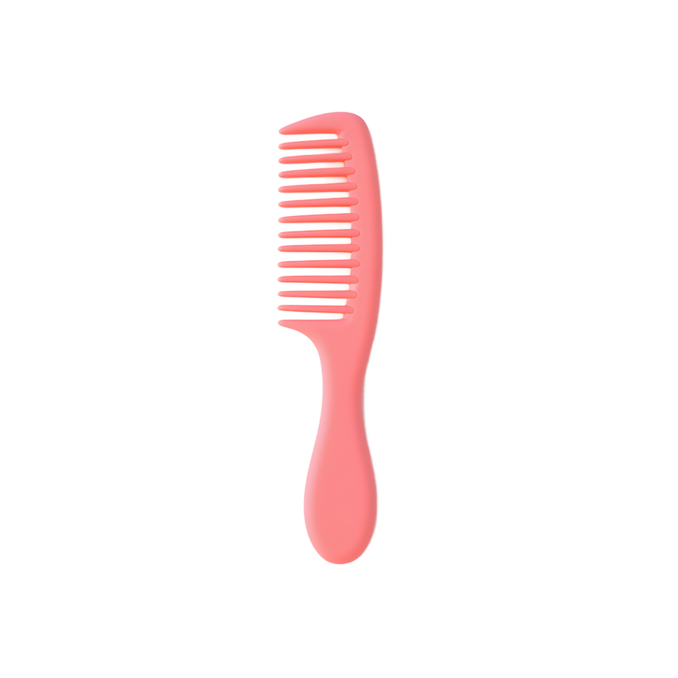 Pink Plastic Hair Comb for Styling and Detangling png