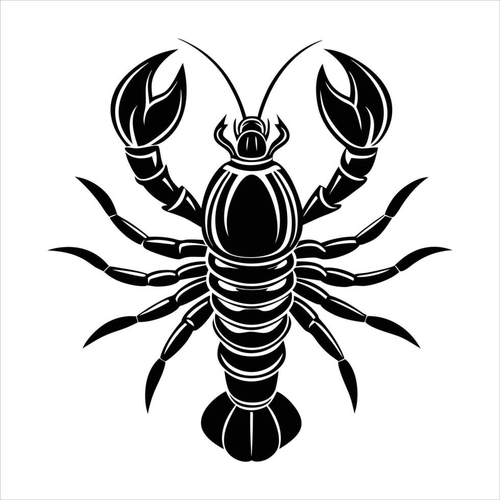 Minimalist Lobster Logo vector