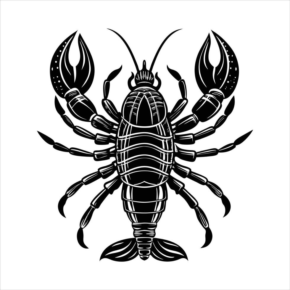 Lobster Line Art Stock Illustrations vector