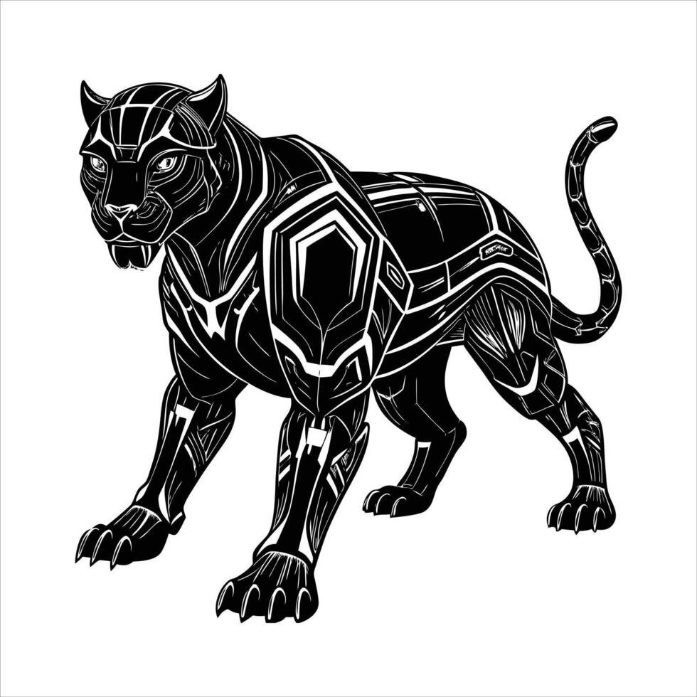 Mountain Lion Outline vector