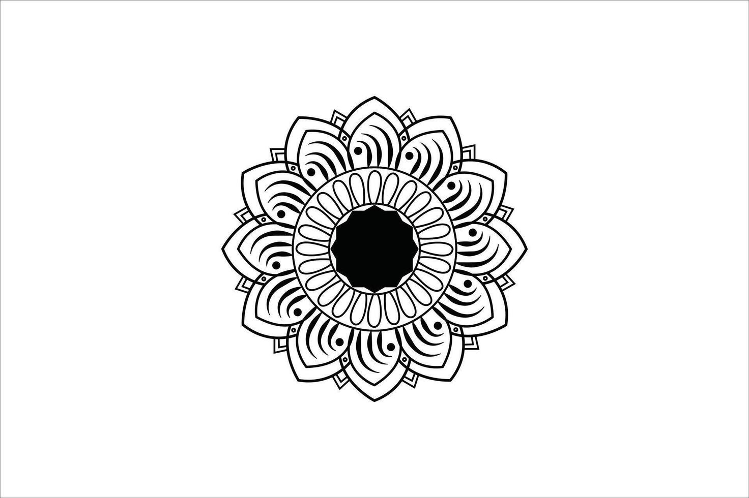 A Mandala beautiful design art. vector
