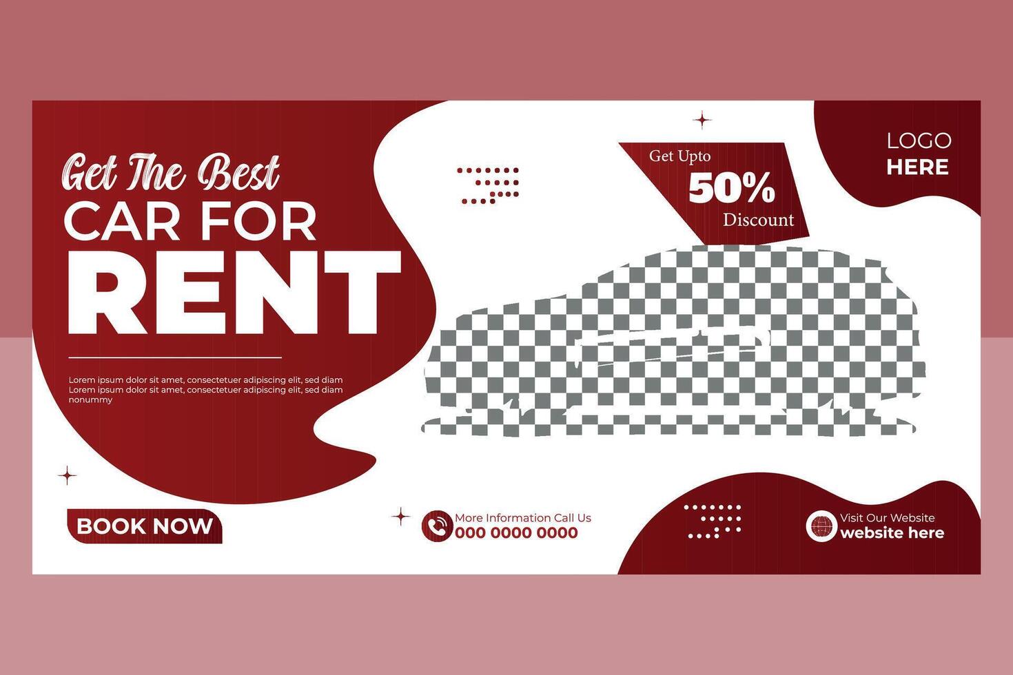 Car Rent and Modern Professional Billboard Design Template vector