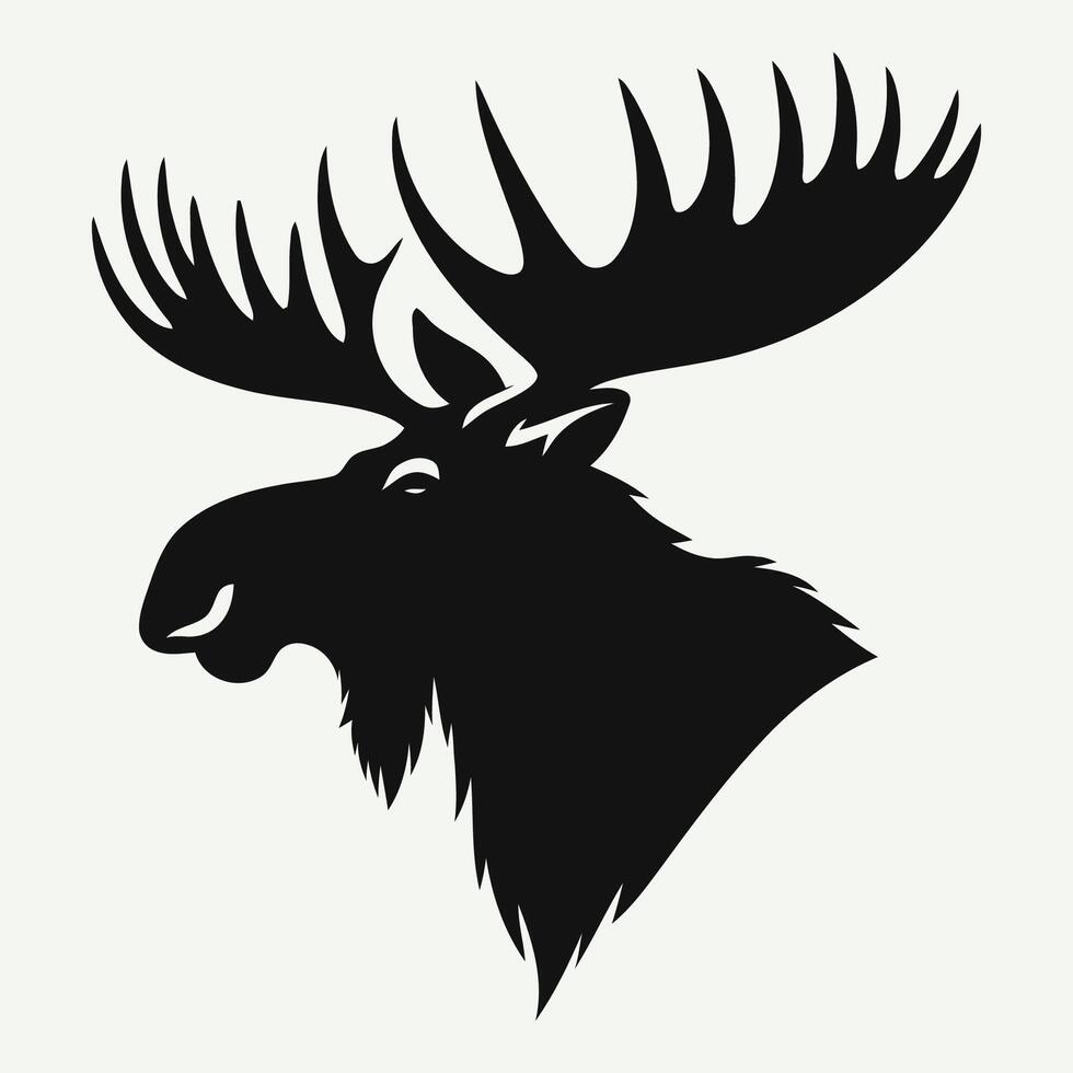 Majestic Moose Head vector