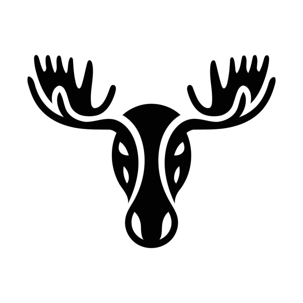 Tribal Moose Head vector