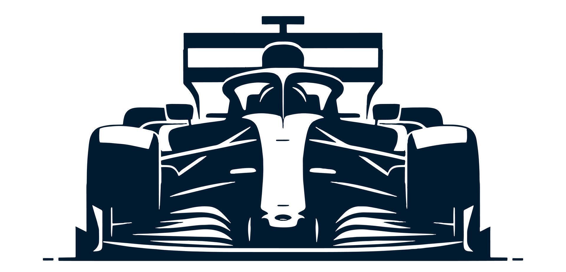 A racing unique car silhouette on a white background vector