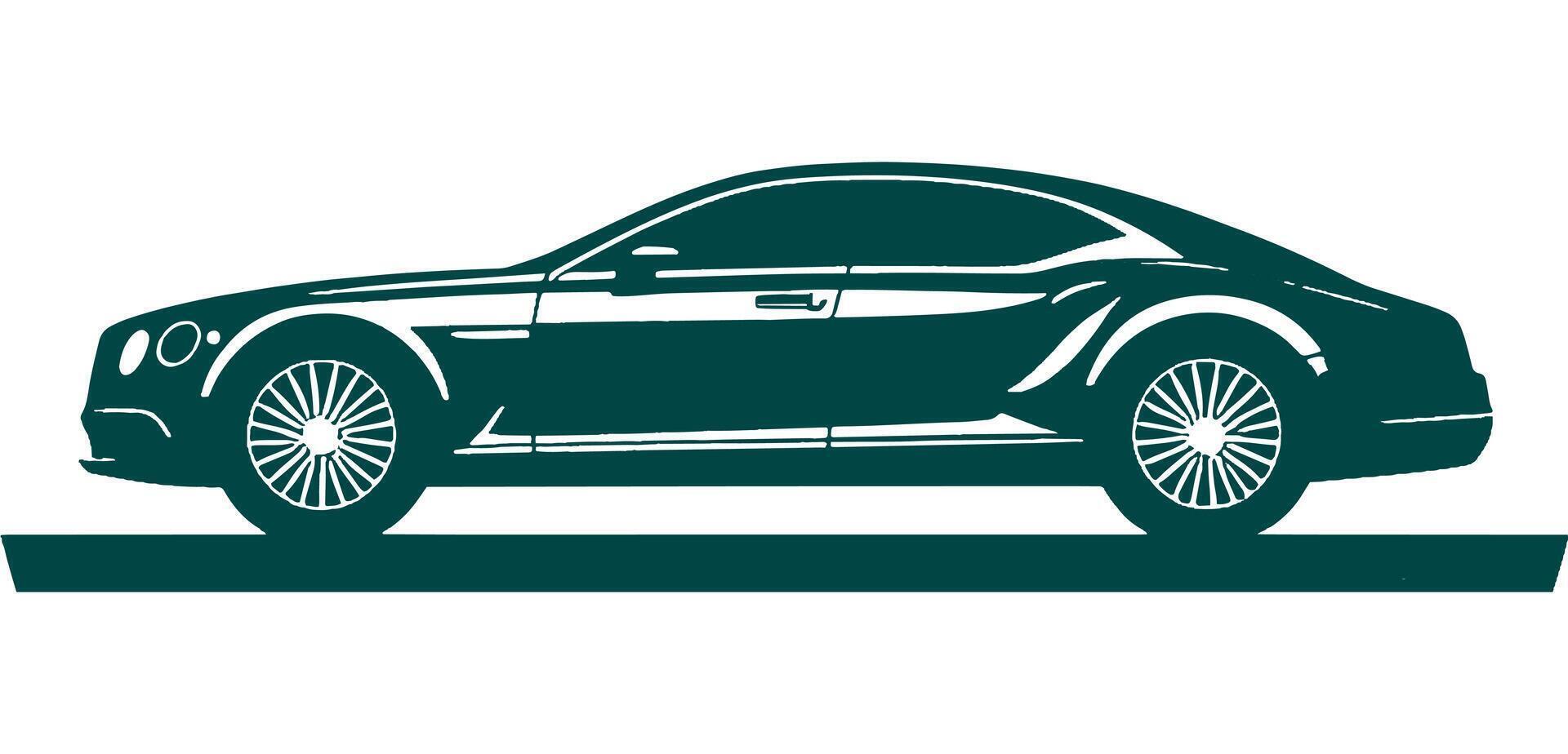 A silhouette of a car on a white background vector