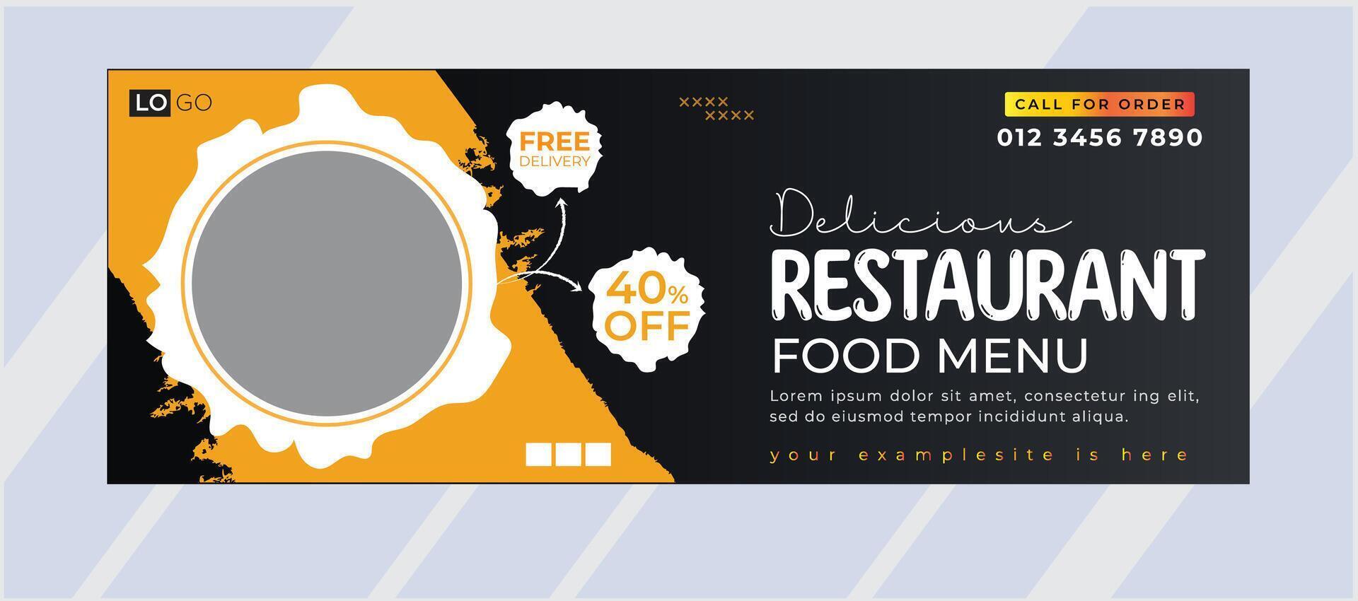 Restaurant Delicious Food Menu Banner Art vector