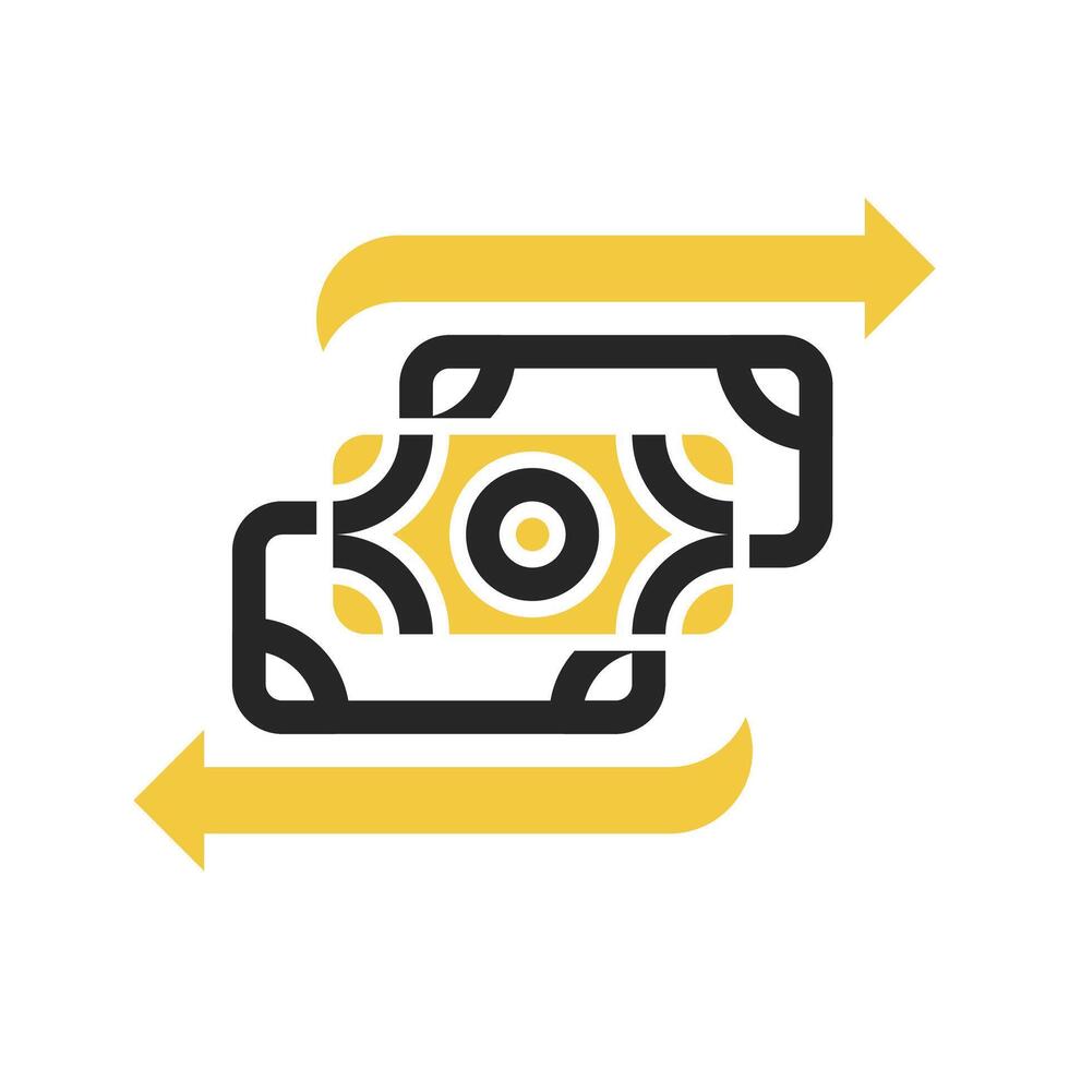 financial flow icon on isolated background vector
