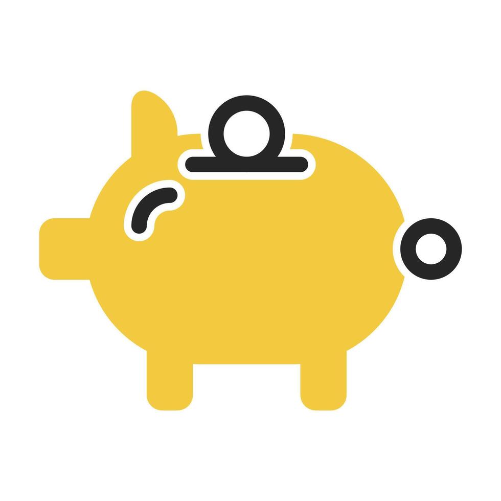 piggy bank icon on isolated background vector