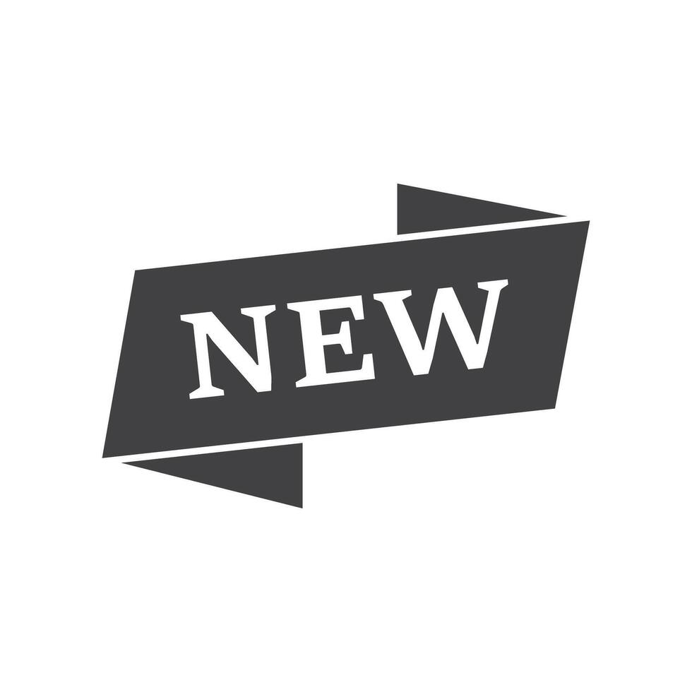 New banner icon in flat style. Arrivals shop illustration on isolated background. Fresh product sign business concept. vector