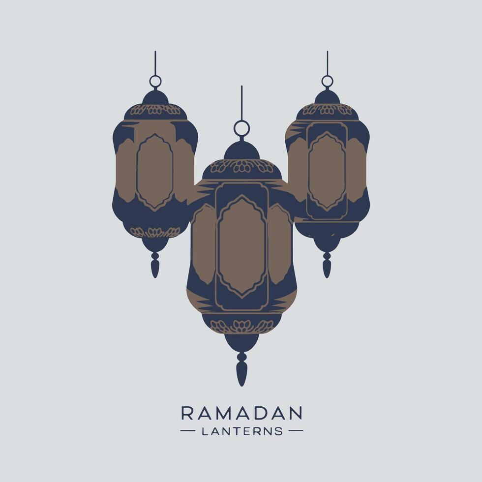 Ramadan Lanterns Glow vector