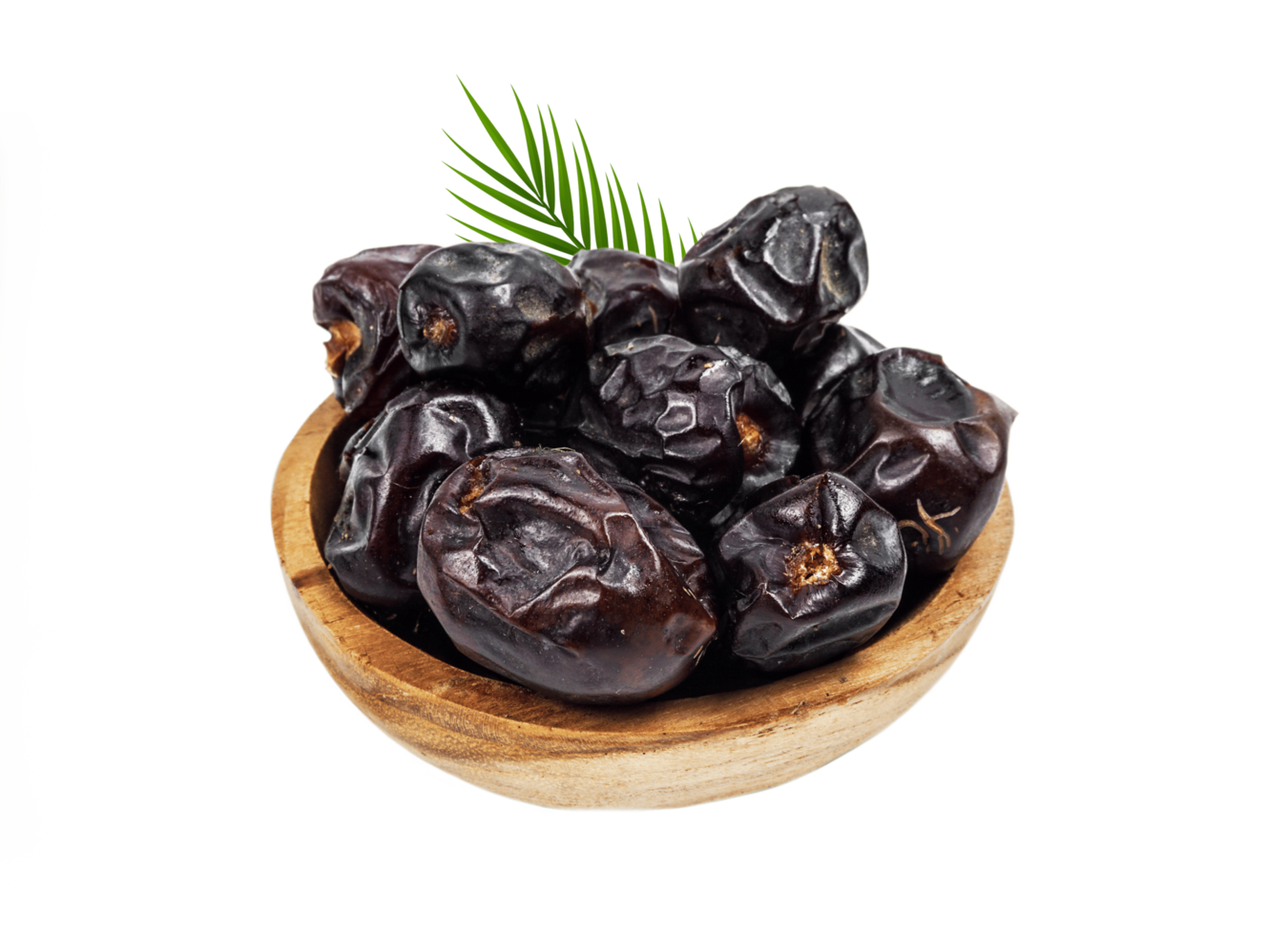 Black Ajwa dates. Black dates khajur on a bowl. Arabian Dates for Ramadan png