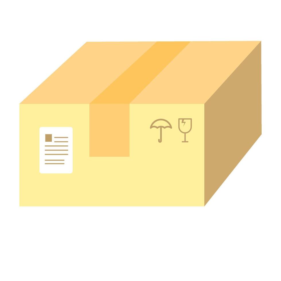 Cardboard box delivery box clipart element design vector