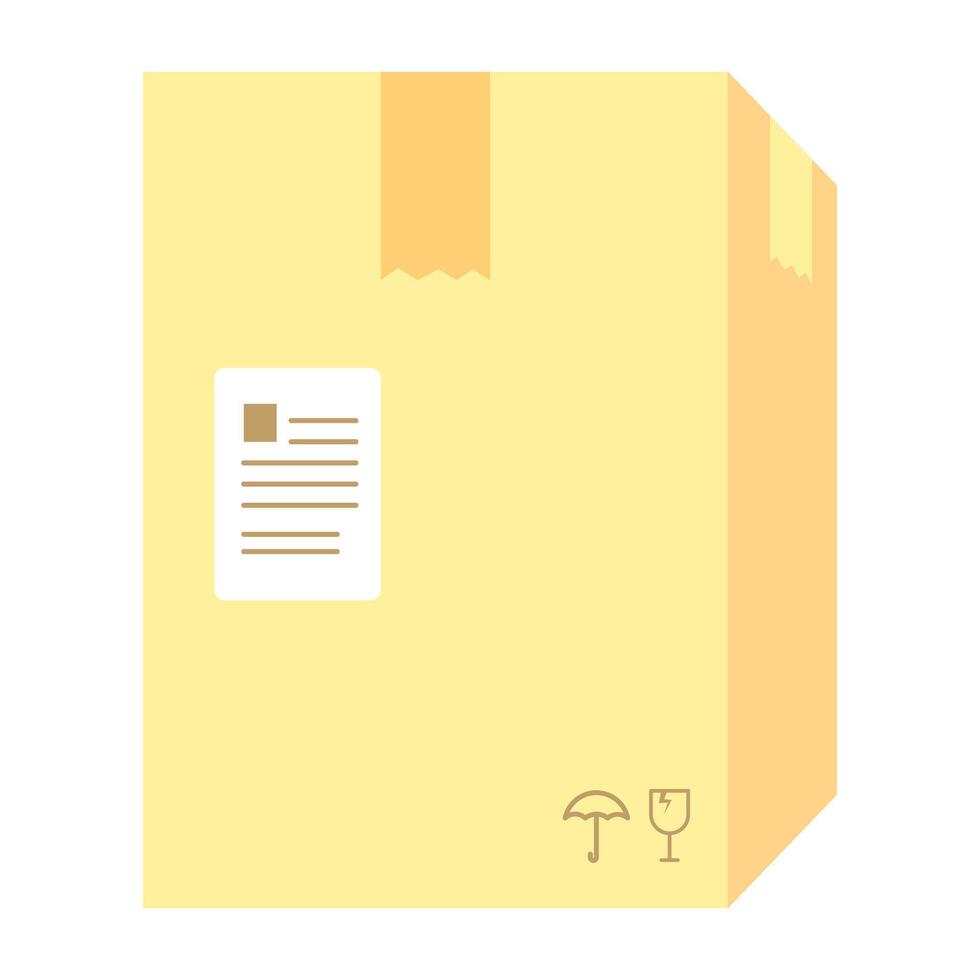 Cardboard box delivery box clipart element vector