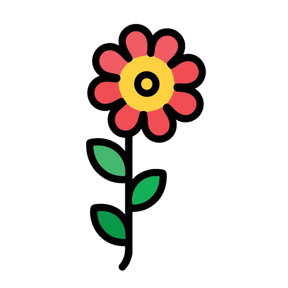 Simple red flowers suitable for in the garden vector