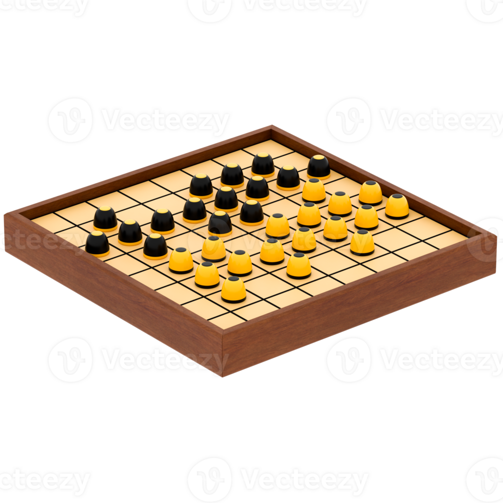 3d render board game pieces png