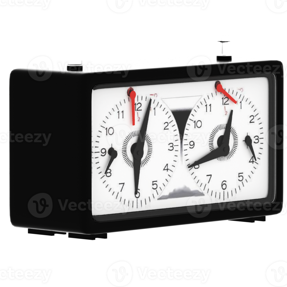 Chess clock with transparent background png