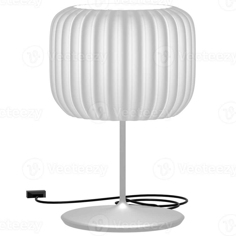 3d render table lamp modern design with transparent background png
