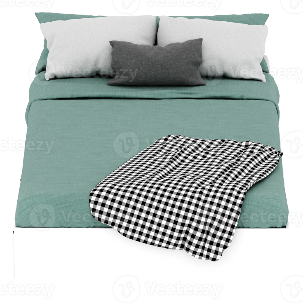 3d render storage bed with transparent background png