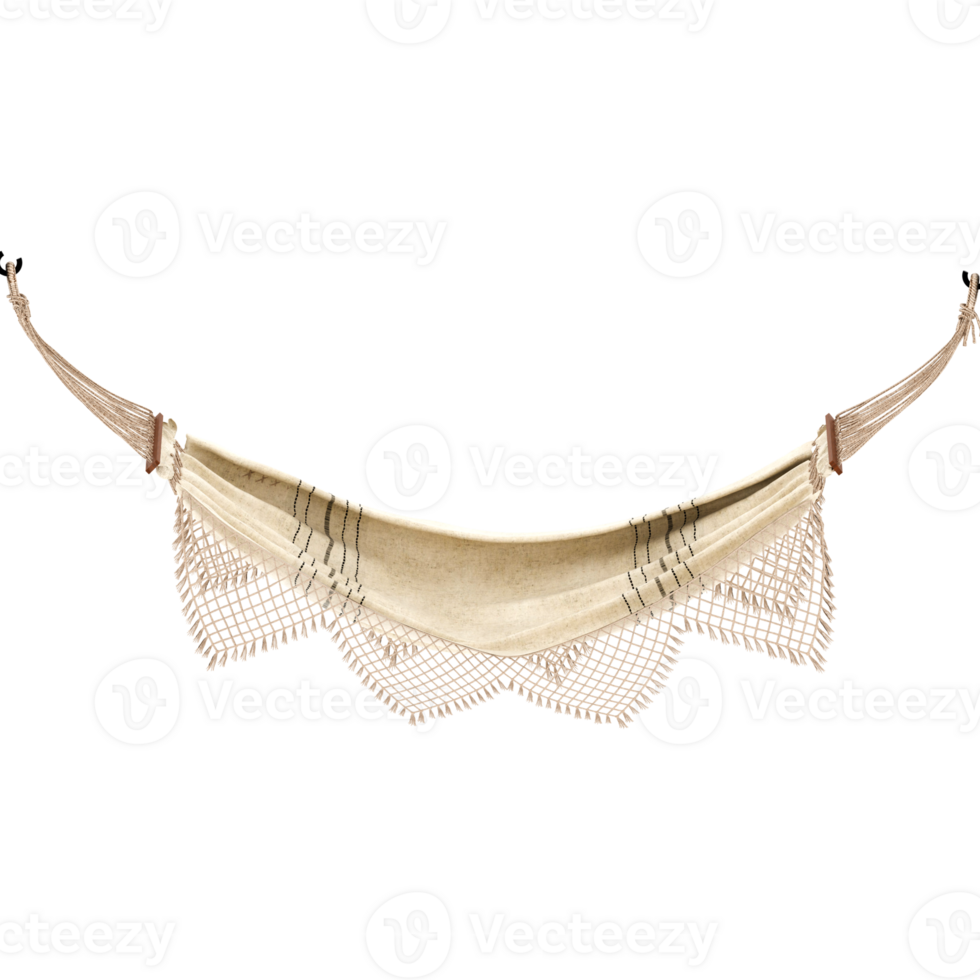 Beige hammock with transparent background png