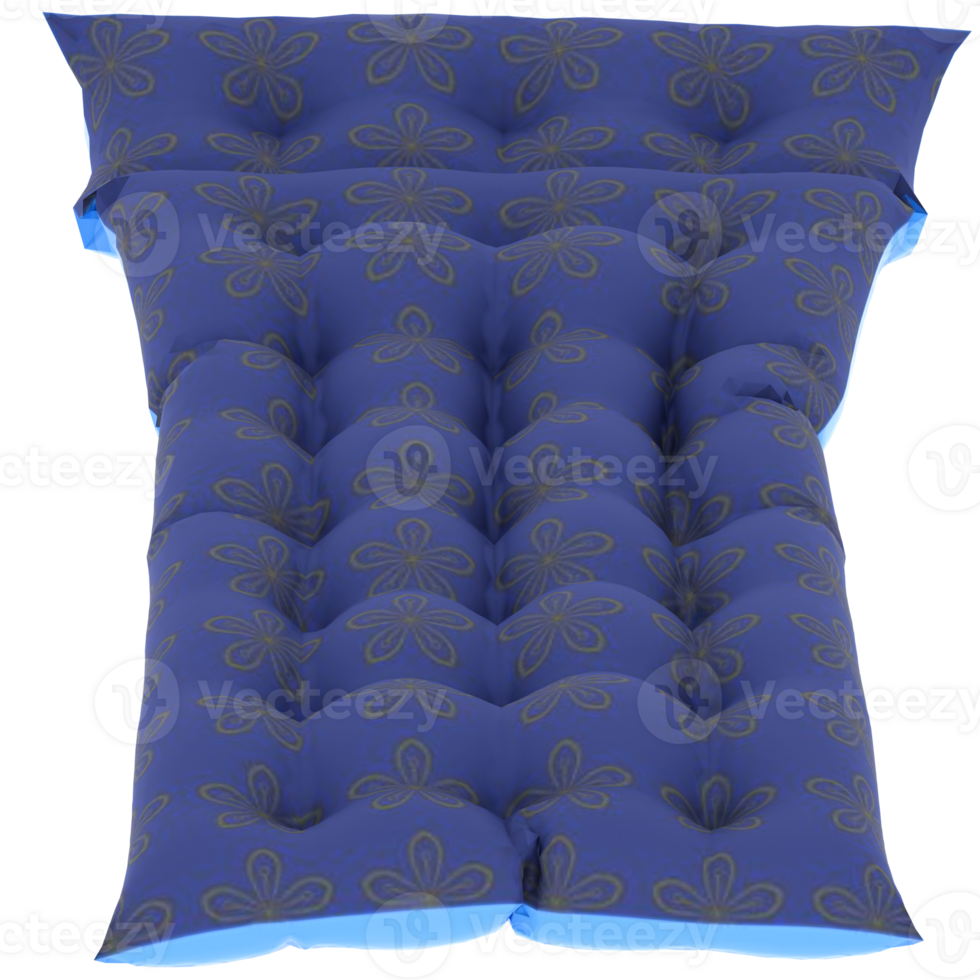 3d render inflável colchão com transparente fundo png