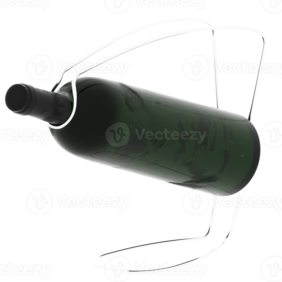 Wine bottle holder with transparent background png