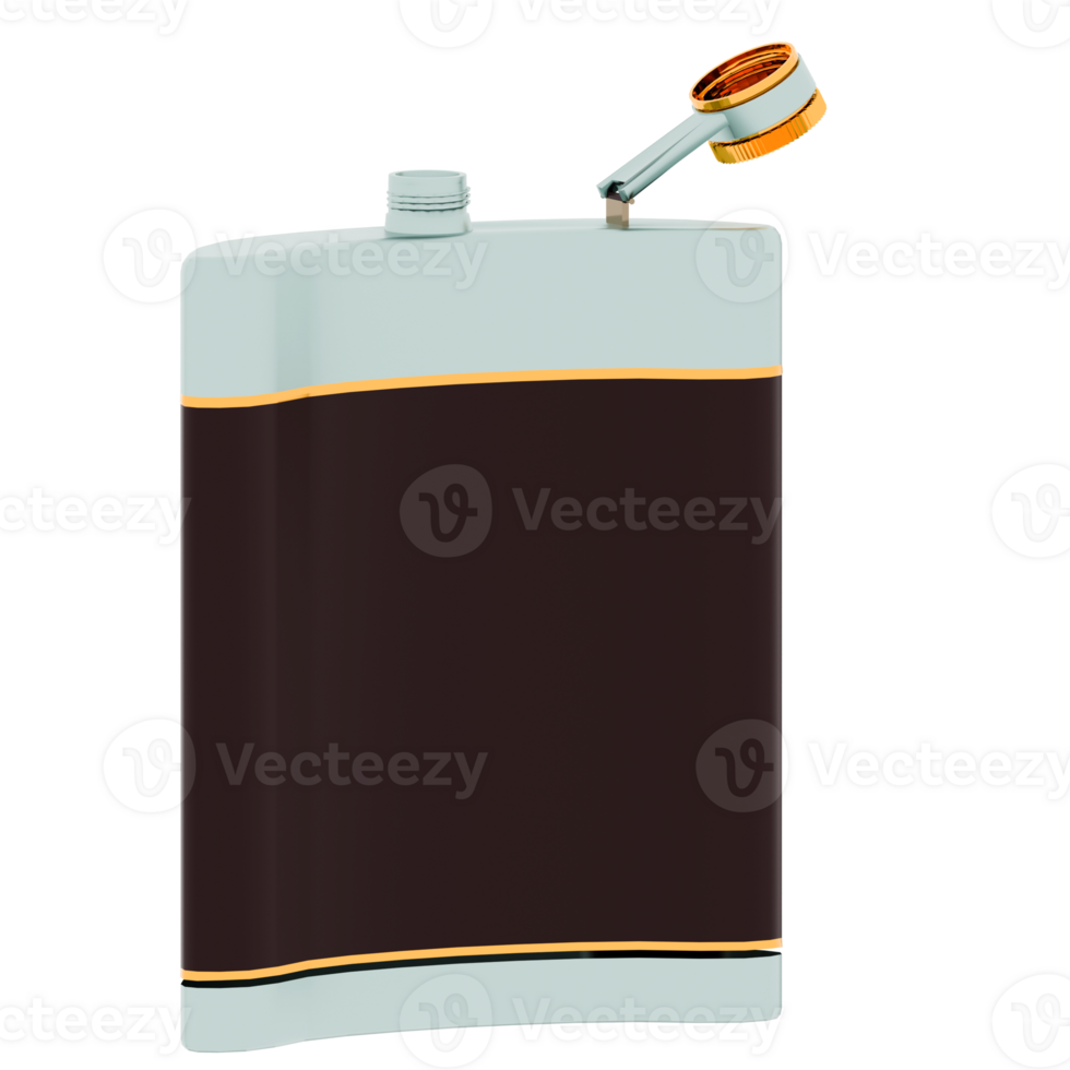 Metal flask with transparent background png