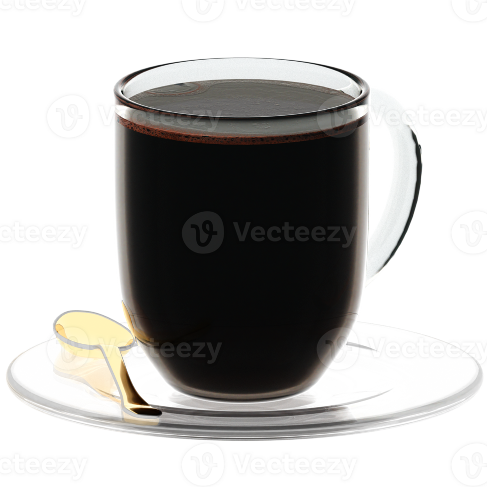 3d render coffee cup with transparent background png