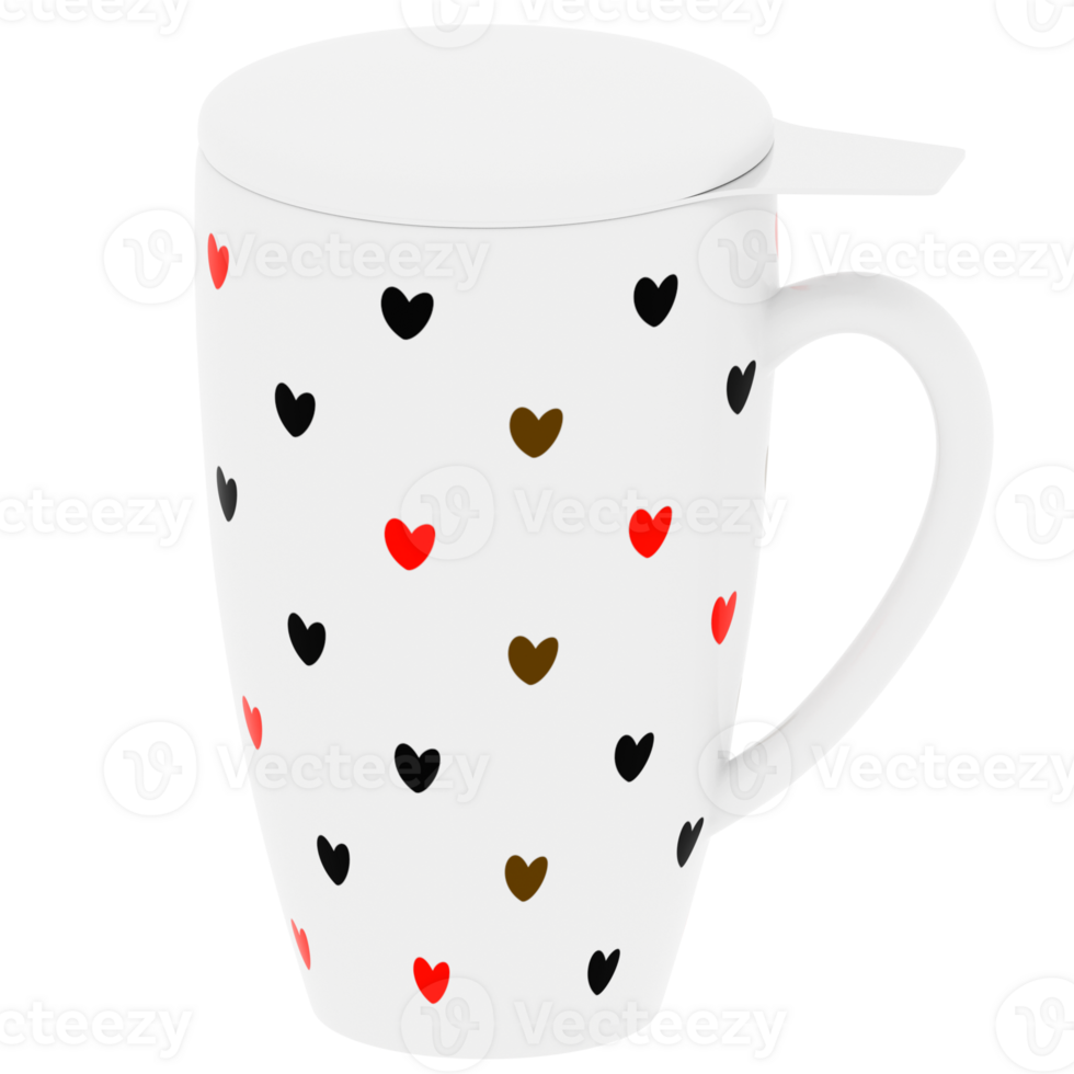 White mug with transparent background png