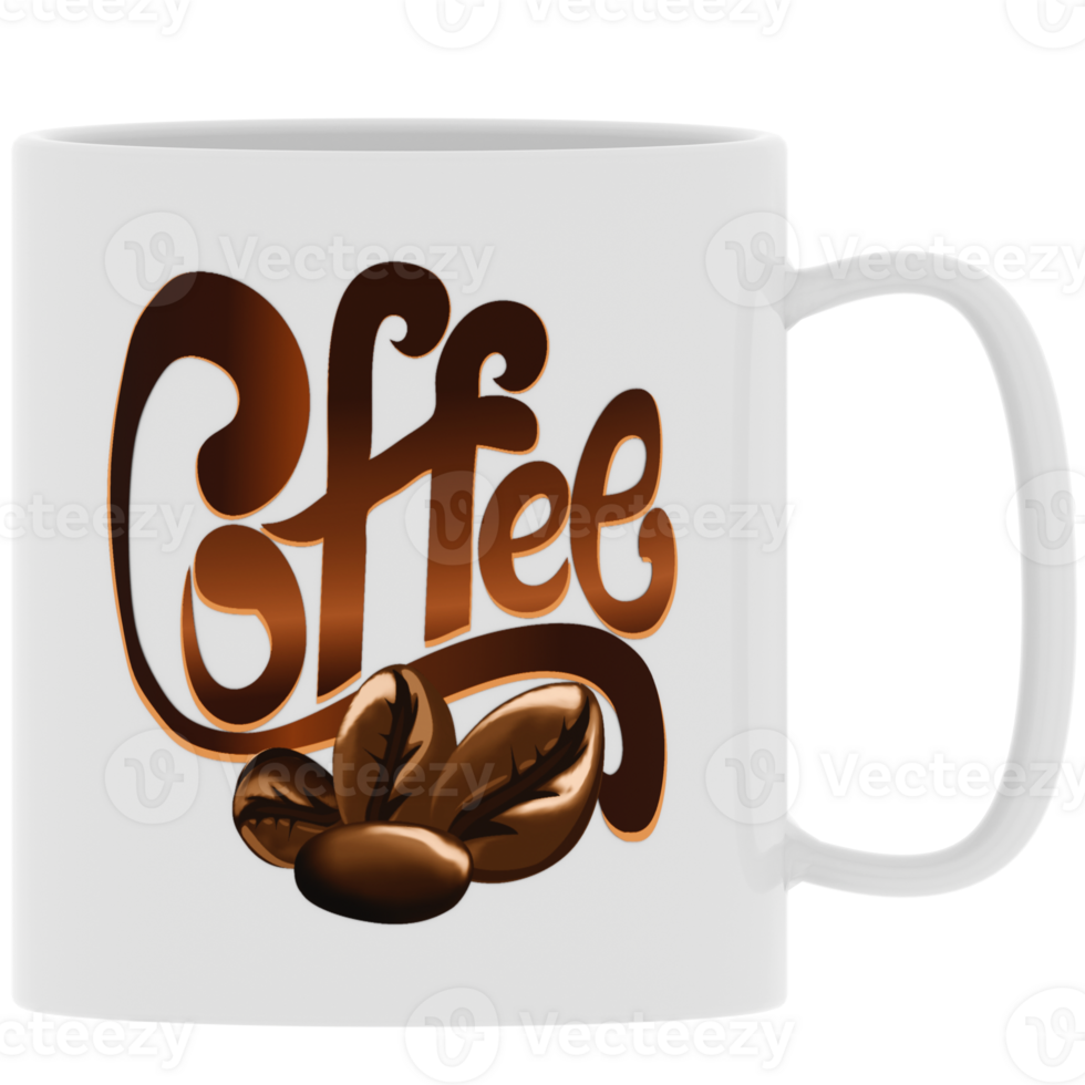 3d render coffee mug with transparent background png