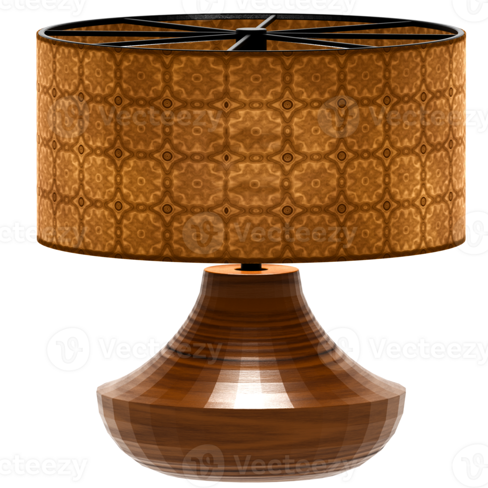 3d render decorative lamp with transparent background png