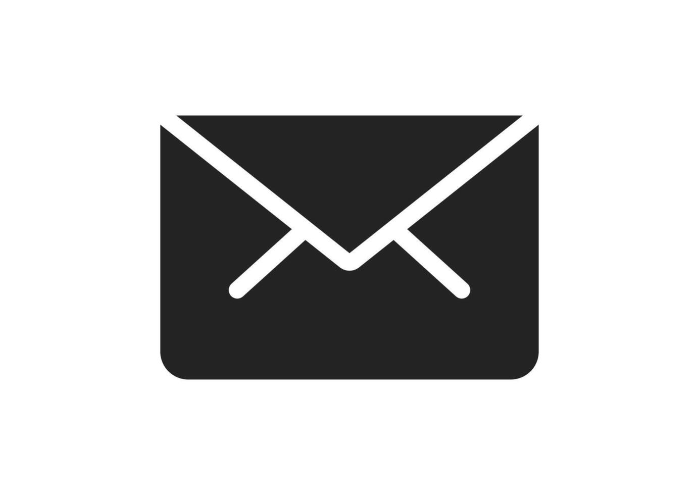mail icon trendy style white background vector