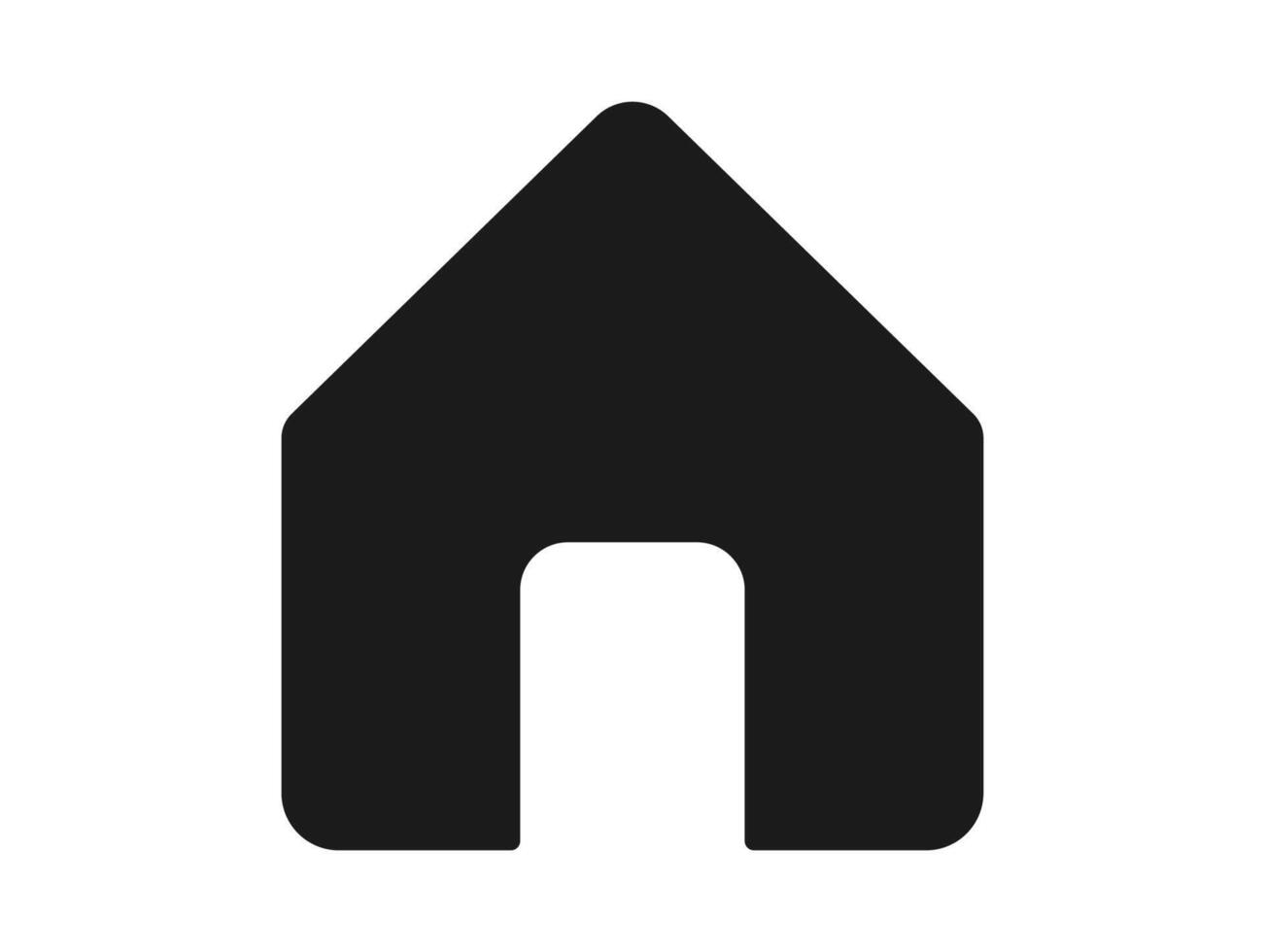 House symbol flat icon black isolated on white background vector