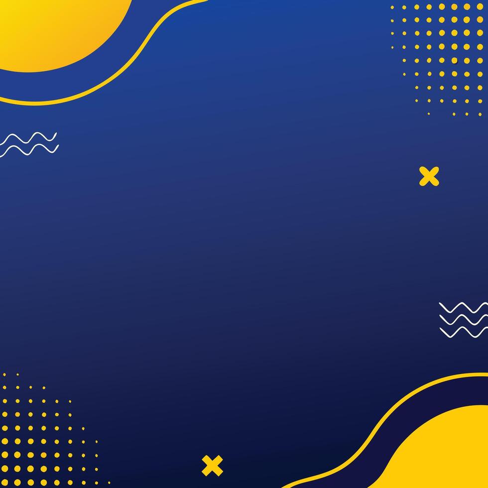A vibrant abstract background geometric unique design blue and yellow colors illustration. vector