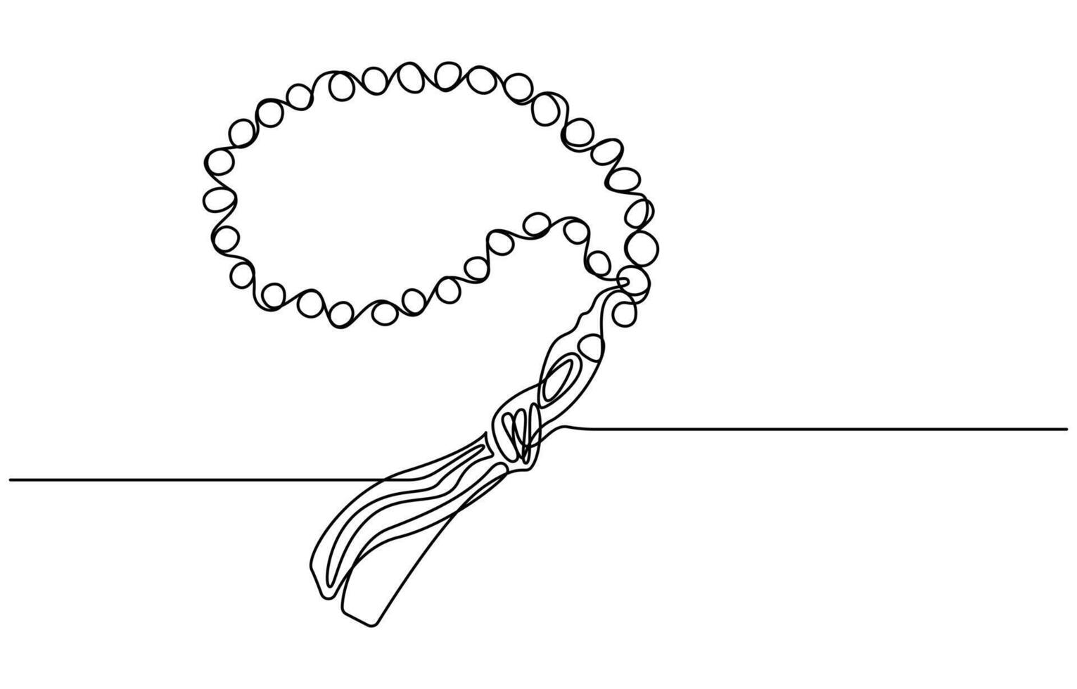 tasbih one line art draw vector