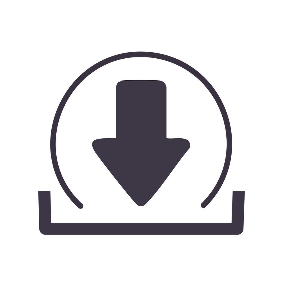 Download icon isolated on white background for your web and mobile app design, Download logo concept vector