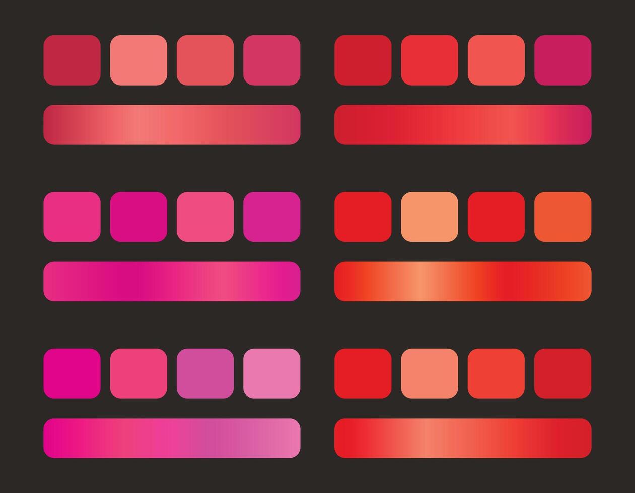 Metallic Gold Gradient Palette Set vector