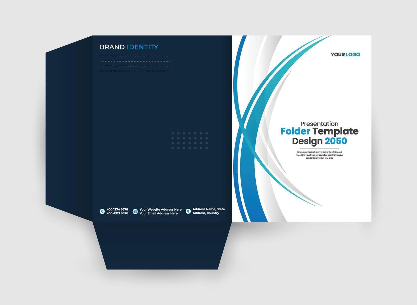 Sleek and Stylish Folder Design Templates for Businesses vector