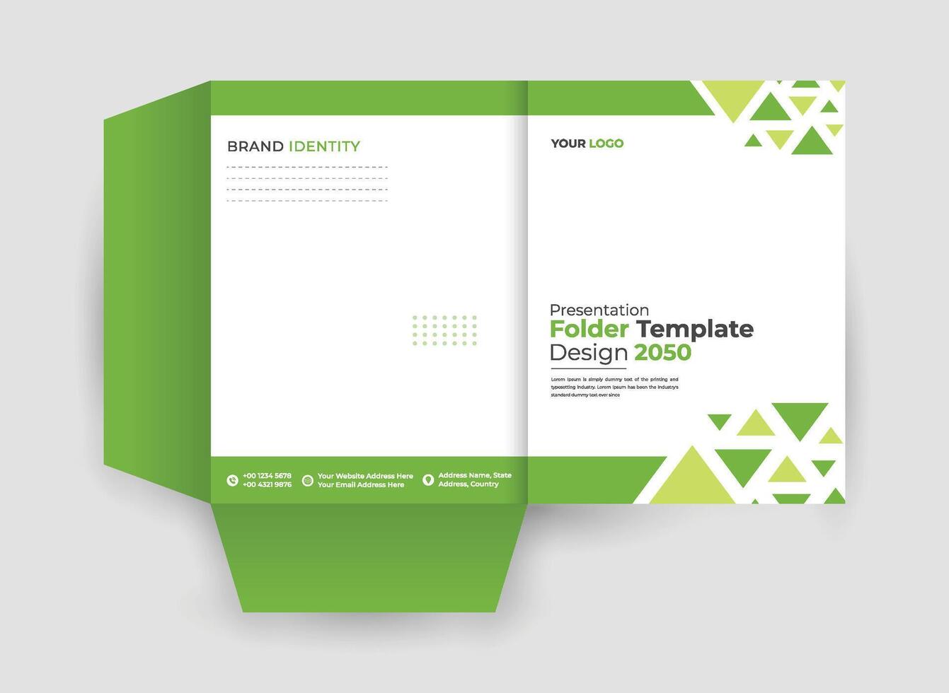 Modern File Folder Template Design for Professional Branding vector