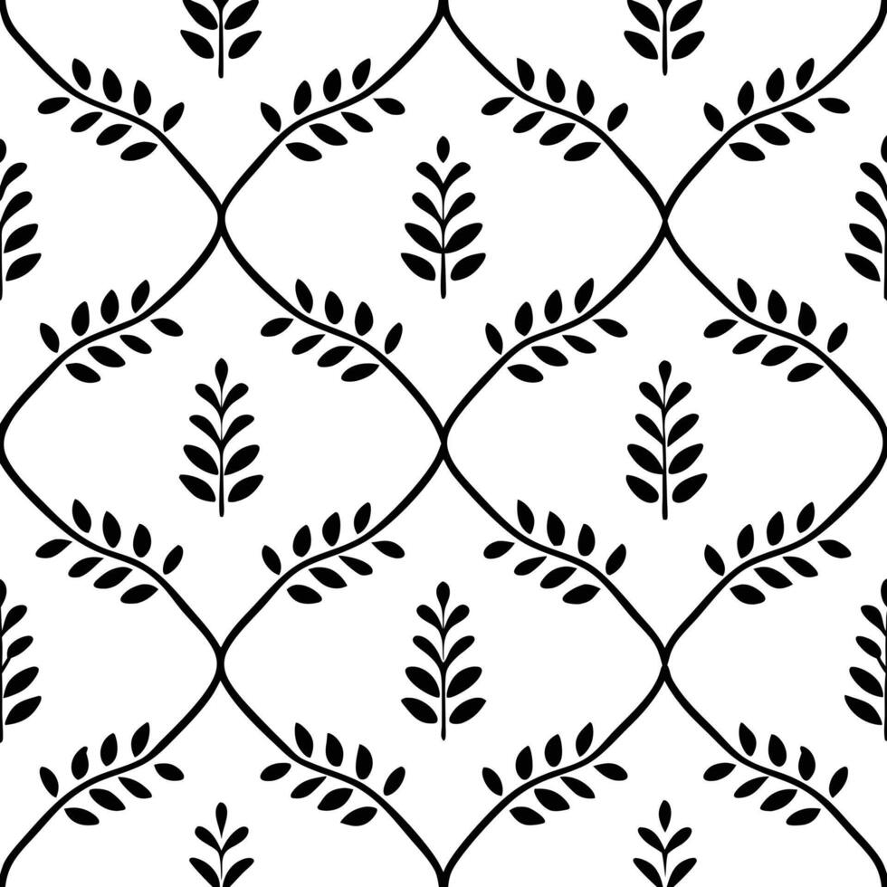 Artistic botanical pattern leaves decorative. vector