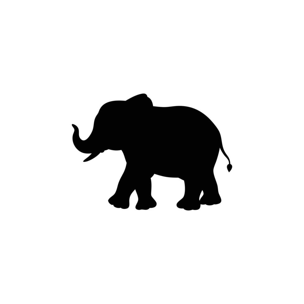 Elephant icon silhouette illustration vector