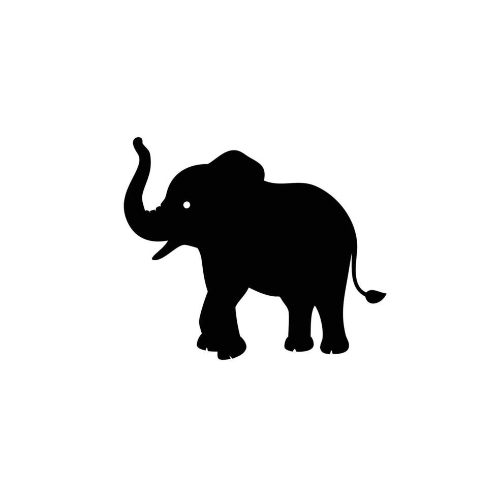 Elephant silhouette illustration vector