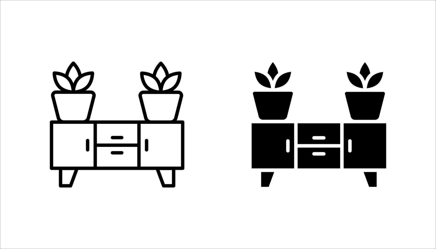 interior icon set, vector