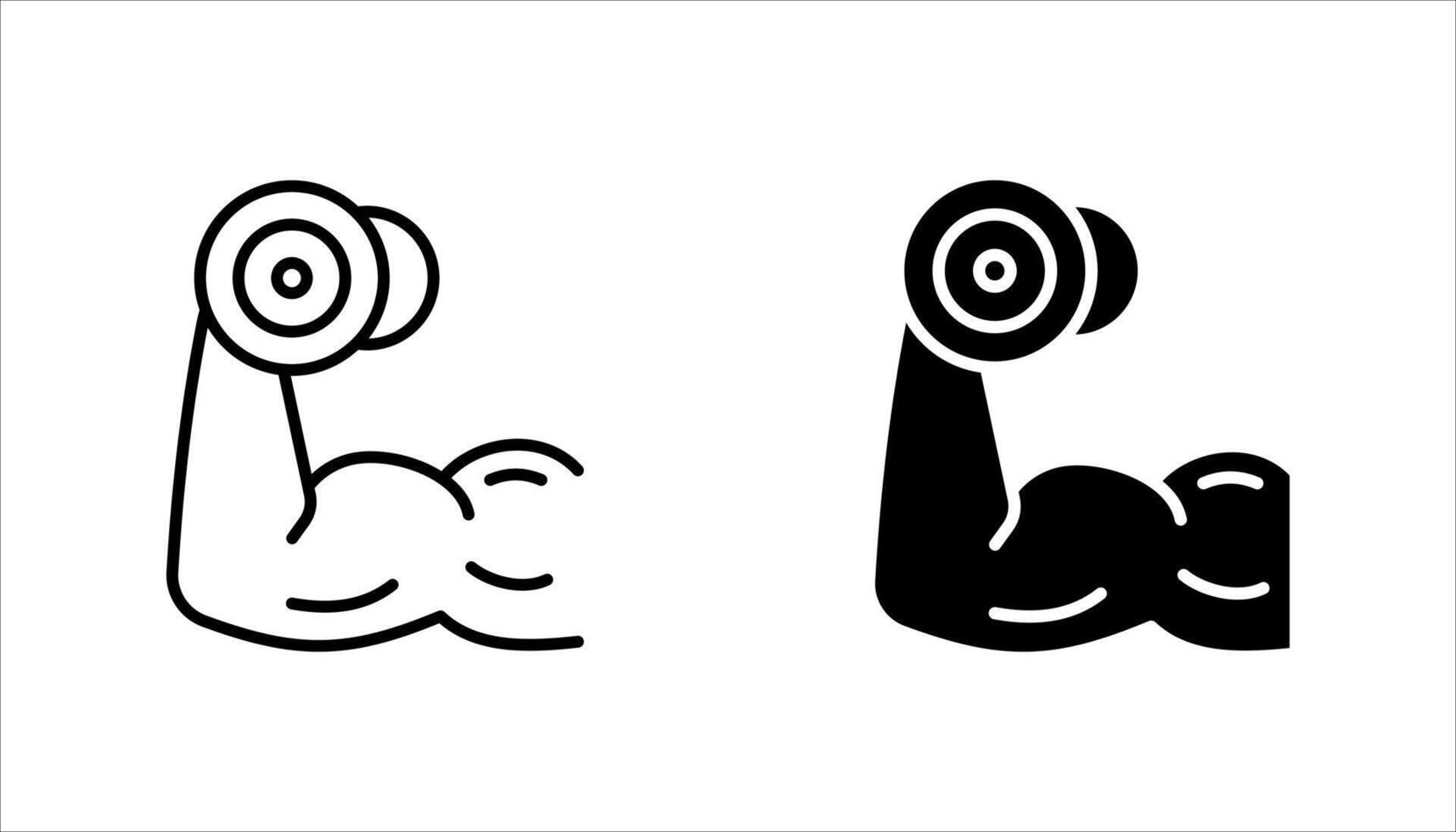 gym icons set, health signs and symbols, vector