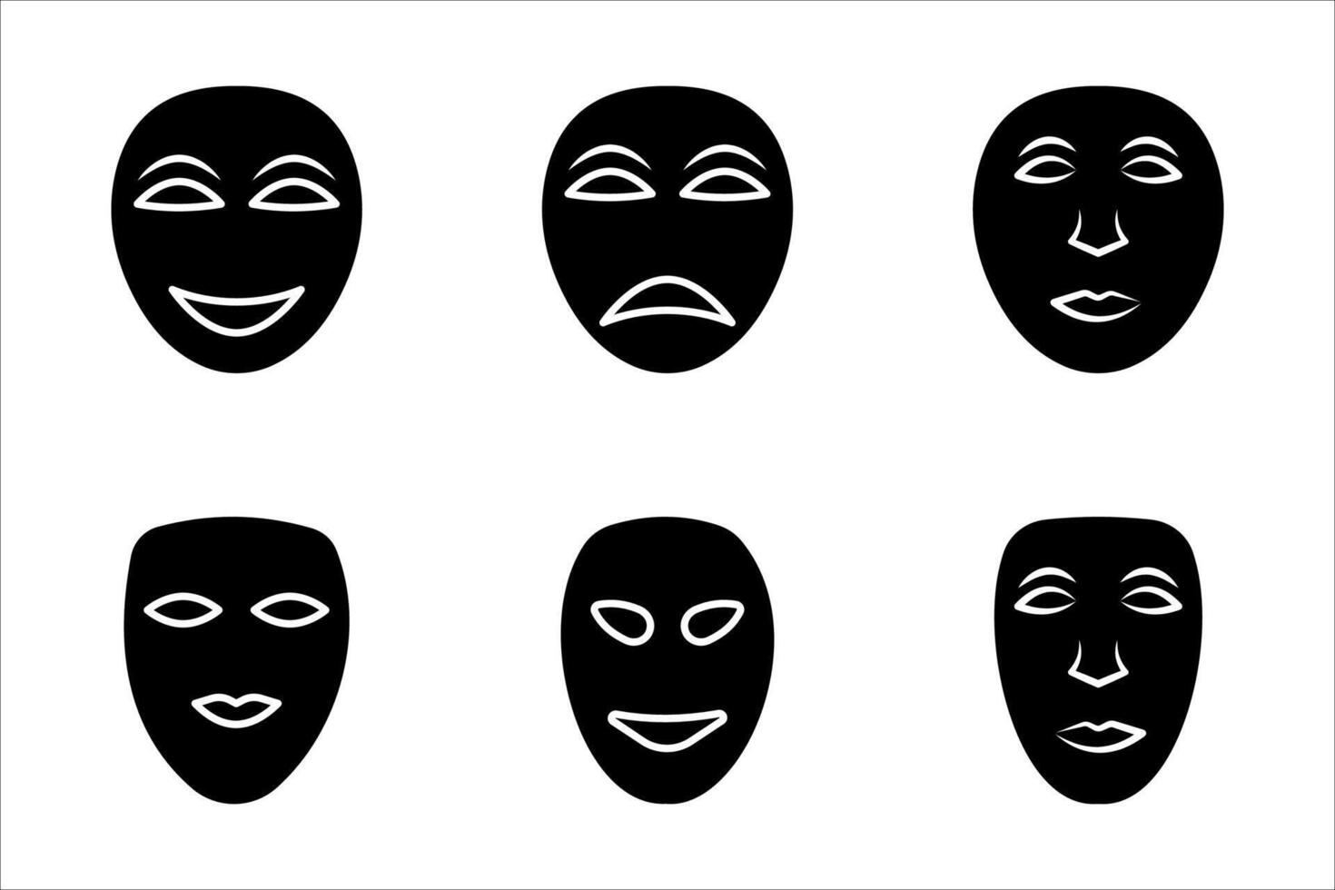 mask icon set vector