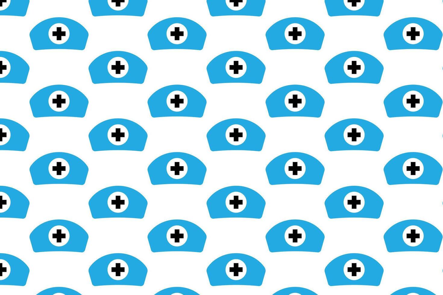 Nurse hat pattern on white background . Medical hat background . illustration vector