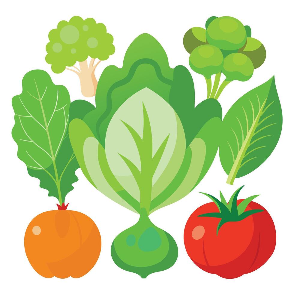 vegetables and fruits design on a white background vector