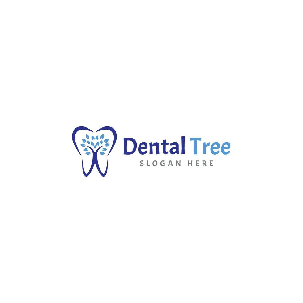 Clean and Modern Dental tree clinic logo vector